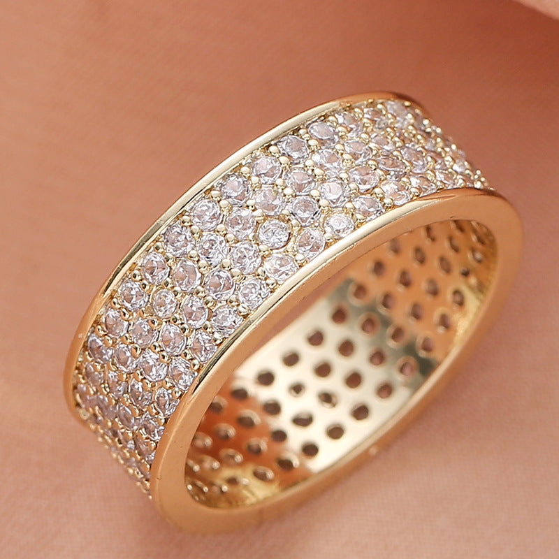 A1 Infinity 18K Gold Plated Cubic Zirconia Statement Ring