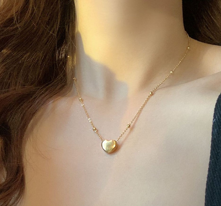 Lily 14K Gold Plated Heart Necklace