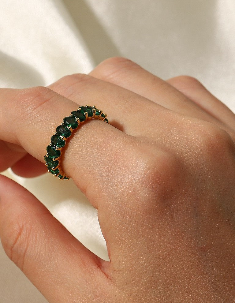 Zena 18K Gold Plated Cubic Zirconia Adjustable Rings