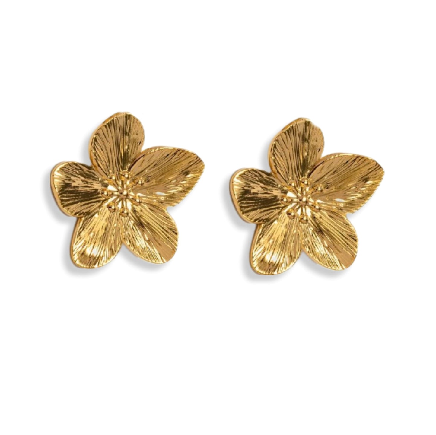 Priscilla 18K Gold Plated Floral Statement Post Earrings