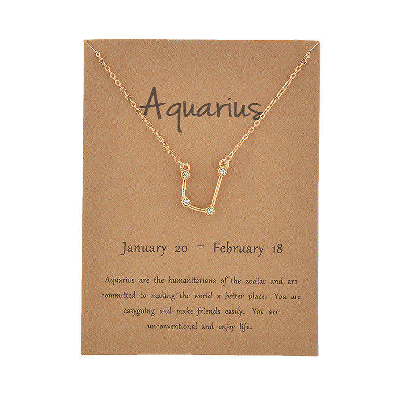 Sagittarius 18K Gold Plated Dainty Zodiac Constellation Necklace