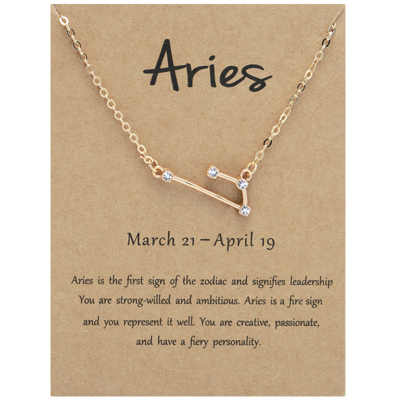 Taurus 18K Gold Plated Dainty Zodiac Constellation Necklace