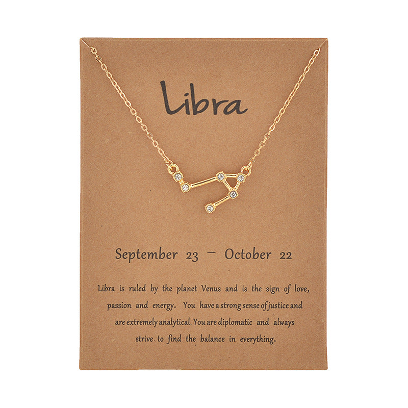 Sagittarius 18K Gold Plated Dainty Zodiac Constellation Necklace
