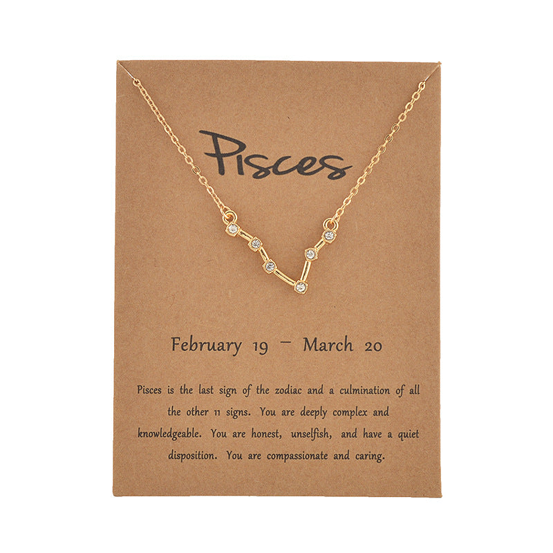 Taurus 18K Gold Plated Dainty Zodiac Constellation Necklace